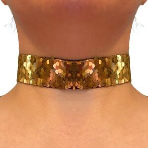 NWT Gold Sequin Sexy Sparkle & Shine Glam Choker